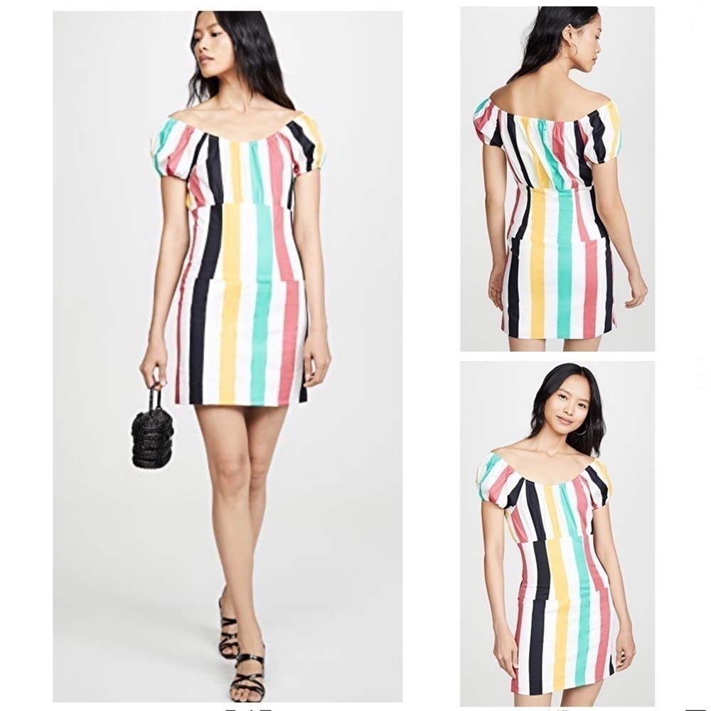 Caroline Constas dress NWT Striped Calla Mini Dress New XS